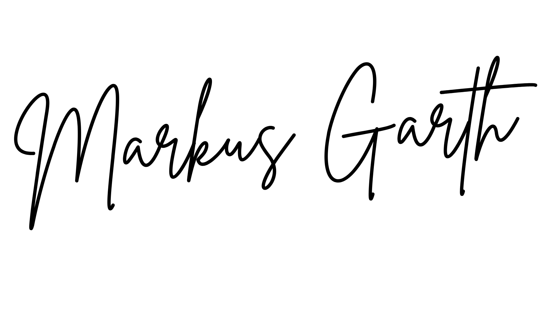 Handschriftliche, digitale Unterschrift von Markus Garth in schwarzer Schrift auf transparentem Hintergrund.